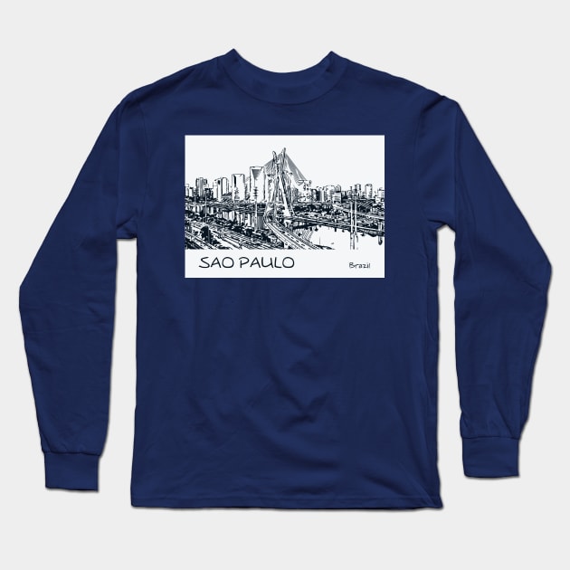 Sao Paulo Brazil Long Sleeve T-Shirt by Lakeric